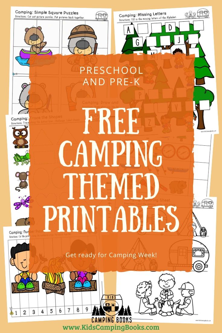 Camping Theme: Preschool & Pre-K Camping Printable Pack, Camping